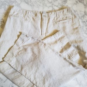 Calvin Klein Oyster Flax Cropped Pant 14